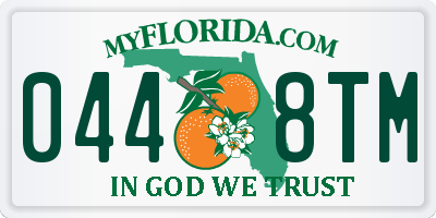 FL license plate 0448TM
