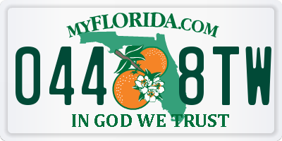 FL license plate 0448TW