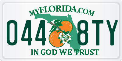 FL license plate 0448TY