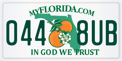 FL license plate 0448UB