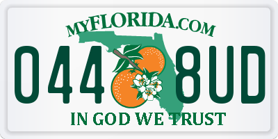 FL license plate 0448UD