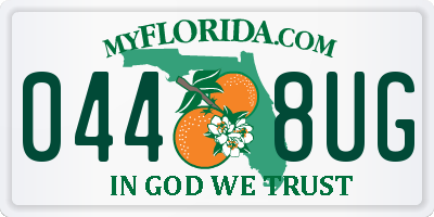 FL license plate 0448UG