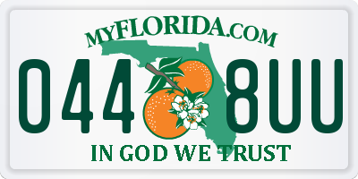 FL license plate 0448UU