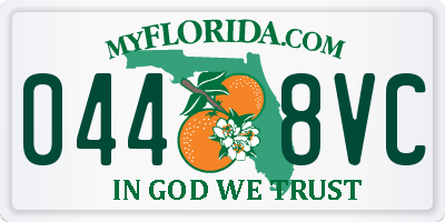 FL license plate 0448VC