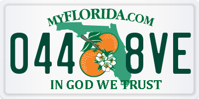 FL license plate 0448VE