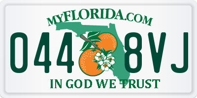 FL license plate 0448VJ