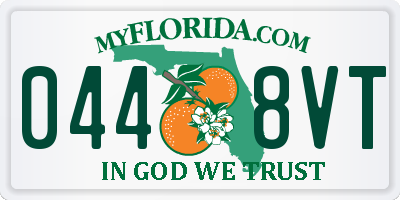 FL license plate 0448VT
