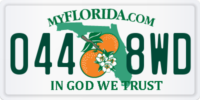 FL license plate 0448WD