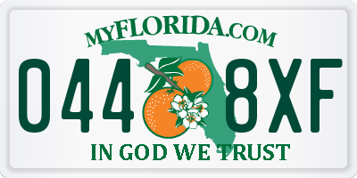 FL license plate 0448XF