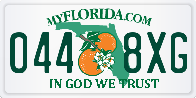 FL license plate 0448XG