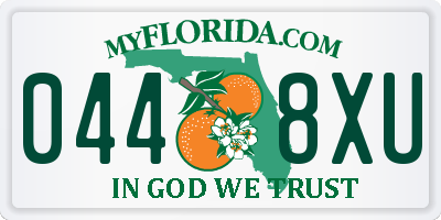 FL license plate 0448XU