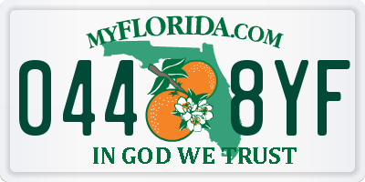 FL license plate 0448YF