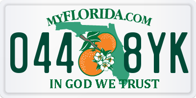 FL license plate 0448YK