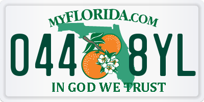 FL license plate 0448YL