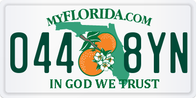 FL license plate 0448YN
