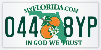 FL license plate 0448YP