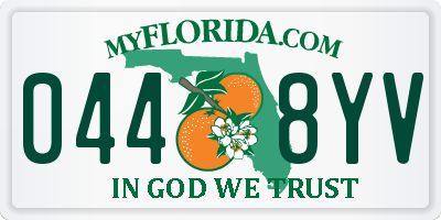 FL license plate 0448YV