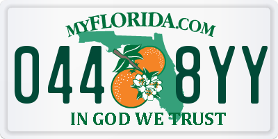 FL license plate 0448YY