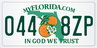 FL license plate 0448ZP