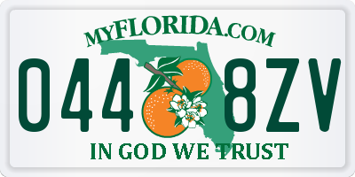 FL license plate 0448ZV
