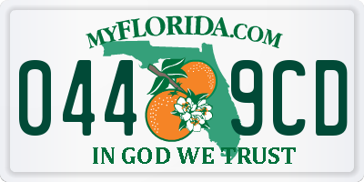 FL license plate 0449CD