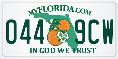 FL license plate 0449CW