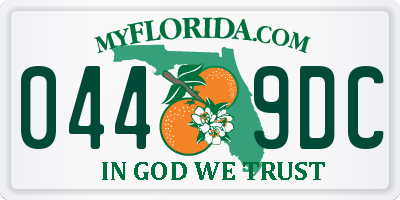 FL license plate 0449DC