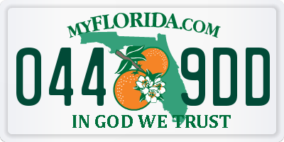 FL license plate 0449DD