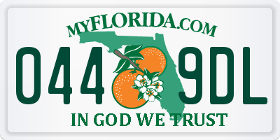 FL license plate 0449DL