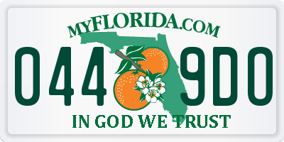 FL license plate 0449DO