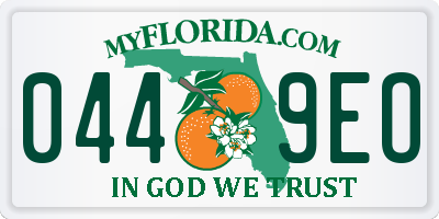 FL license plate 0449EO