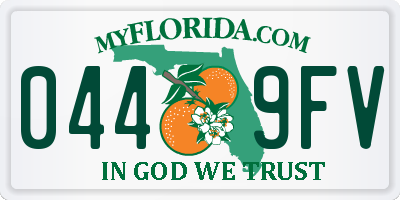 FL license plate 0449FV