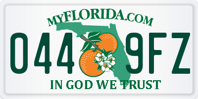 FL license plate 0449FZ