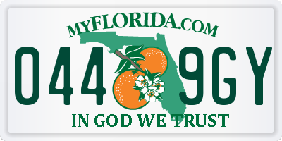 FL license plate 0449GY