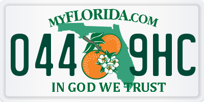 FL license plate 0449HC