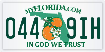 FL license plate 0449IH