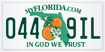FL license plate 0449IL