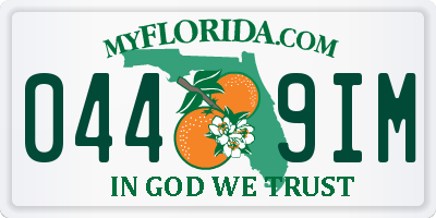FL license plate 0449IM
