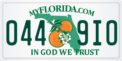 FL license plate 0449IO