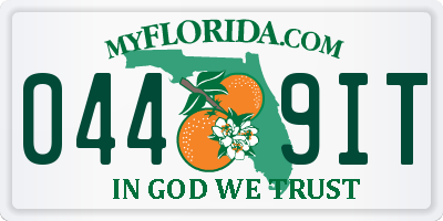 FL license plate 0449IT