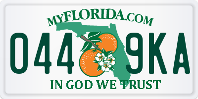 FL license plate 0449KA