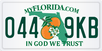 FL license plate 0449KB