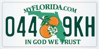 FL license plate 0449KH