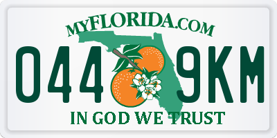FL license plate 0449KM