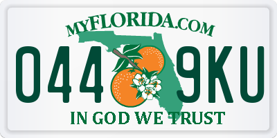 FL license plate 0449KU