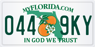 FL license plate 0449KY