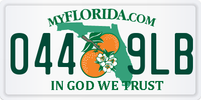FL license plate 0449LB
