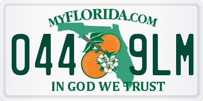 FL license plate 0449LM