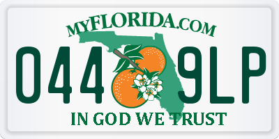 FL license plate 0449LP