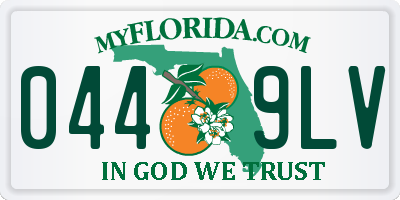 FL license plate 0449LV